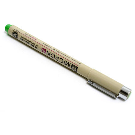 Sakura of America Pigma Micron 05 Pen 0.45mm - FRESH GREEN