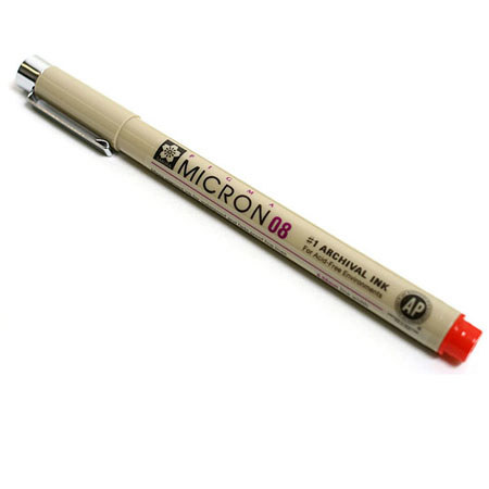 Sakura of America Pigma Micron 08 Pen 0.50mm - RED