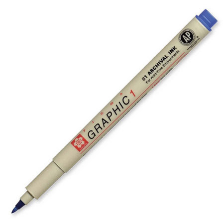 Sakura of America Pigma Graphic 1 Pen 1mm - BLUE