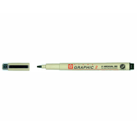 Sakura of America Pigma Graphic 2 Pen 2mm - BLACK