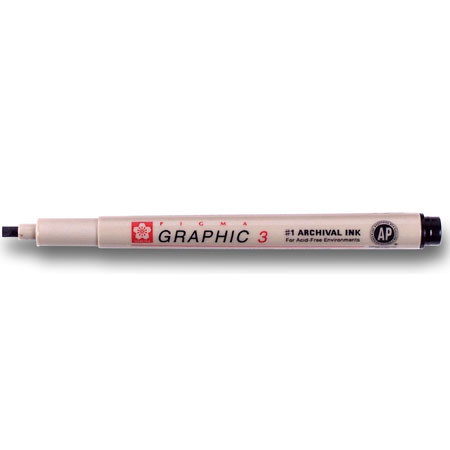 Sakura of America Pigma Graphic 3 Pen 3mm - BLACK