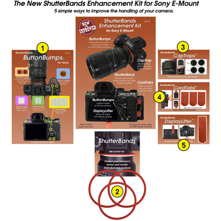 ShutterBands 5 Unique Enhancement Kit for Sony E-Mount Cameras (v.2)
