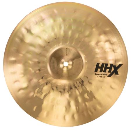 Sabian 15" HHX Groove Hi-Hat Cymbal, Heavy Bottom, Brilliant Finish