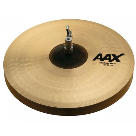 Sabian 14" AAX Medium Hi-Hat Cymbals, Natural Finish, Pair