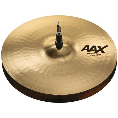 Sabian 14" AAX Medium Hi-Hat Cymbals, Brilliant Finish, Pair