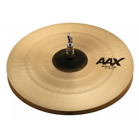 Sabian 15" AAX Medium Hi-Hat Cymbals, Natural Finish, Pair