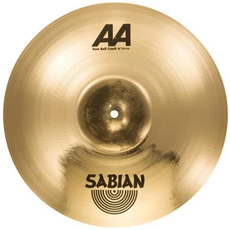 Sabian 16" AA Raw Bell Crash Cymbal, Thin, Brilliant Finish