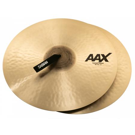 Sabian 18" AAX Concert Band Hand Cymbals, Medium-Heavy, Natural Finish, Pair