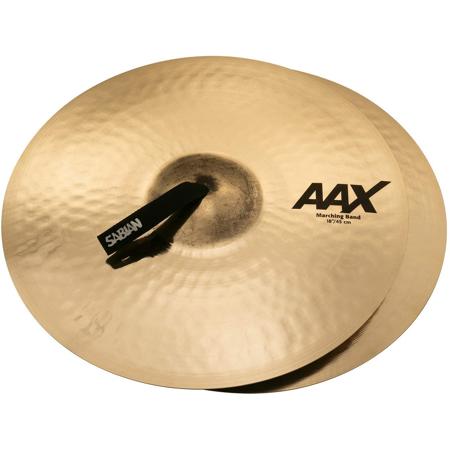 Sabian 18" AAX Marching Band Hand Cymbals, Medium-Heavy, Brilliant Finish, Pair