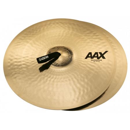 Sabian 20" AAX Marching Band Hand Cymbals, Medium-Heavy, Brilliant Finish, Pair
