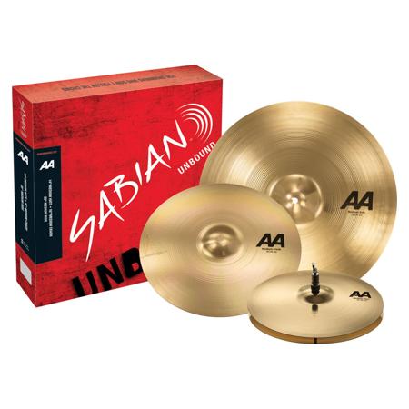 AA Performance Cymbal Set with 14" AA Medium Hat, 16" AA Medium Crash and 20" AA Medium Ride Cymbal, Natural Finish