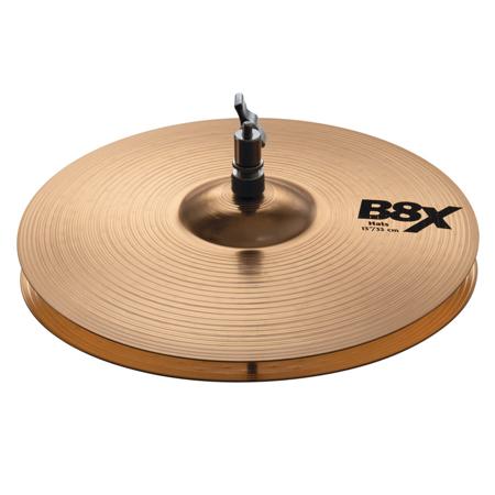 Sabian 13" B8X Hi-Hats Cymbals, Medium Top/Heavy Bottom, Natural Finish, Pair