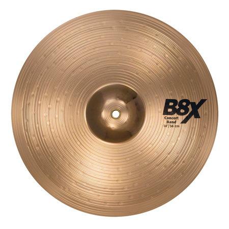 Sabian 14" B8X Concert Band Cymbal, Medium, Natural/Raw Finish