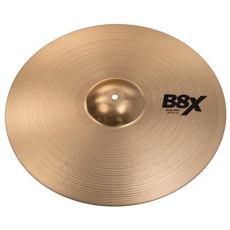 Sabian 20" B8X Rock Ride Cymbal, Heavy, Traditional Finish
