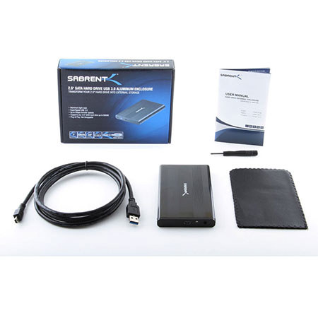 Sabrent USB 3.0 to 2.5" SATA Aluminum Hard Drive Enclosure
