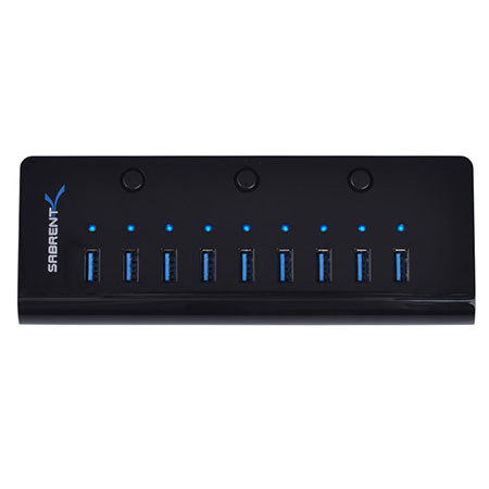 Sabrent 10-Port USB 3.0 Hub with 5V 2A Charging Port