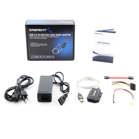 Sabrent USB-DSC5 USB 2.0 to IDE/SATA 2.5"/3.5"/5.25"Hard Drive Converter