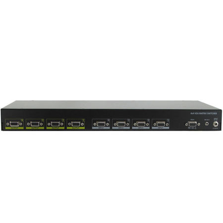 Shinybow 4x4 VGA Matrix Routing Switcher with IR & RS-232 Control, LCD Display