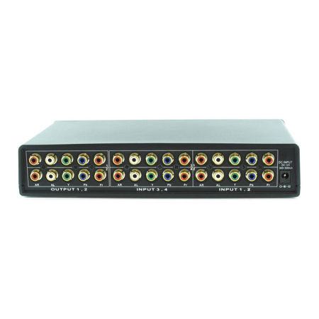 Shinybow 4x2 Component Video/Audio Routing Switcher with IR Remote Control