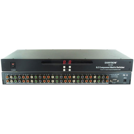 Shinybow 8x2 Component Video & Audio Matrix Switcher with RS-232 Control