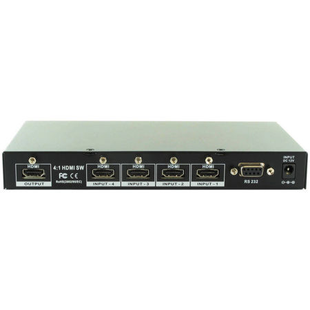 Shinybow 4x1 HDMI Digital Audio Routing Switcher with RS-232 & Remote Control