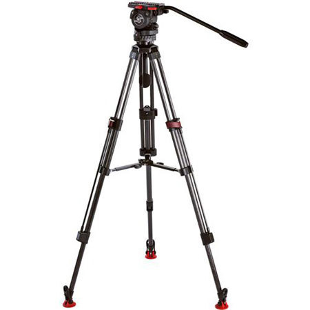 Sachtler 375 3-section Carbon Fiber Tripod with FSB 4 Fluid Head - Black