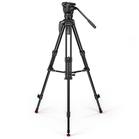 Sachtler Ace M Fluid Head with Ace MK II Aluminum Tripod and Mid