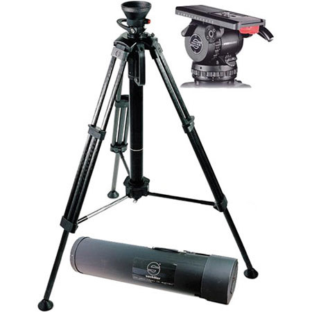 Sachtler 2-section Aluminum Tripod with Fluid Head - Black