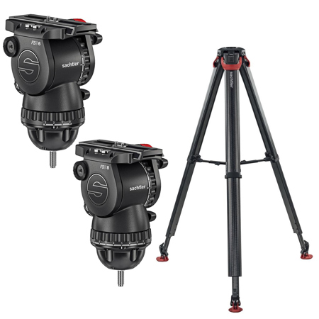 Sachtler FSB 6 MK II Fluid Head, w/FSB 8 MK II Fluid Head & flowtech 75 Tripod