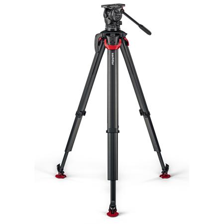 Sachtler aktiv10T 100mm Fluid Head w/flowtech 100 CF Tripod & Mid-Level Spreader