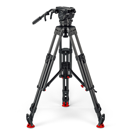 スラットナー AIR Rear System 20°　Carbon Heel Sachtler Video 20 S1 Fluid Head 3 Stage CF Tripod
