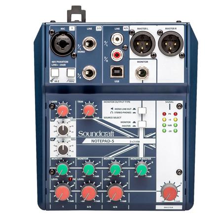 Soundcraft Notepad-5 Small-format Analog Mixing Console with USB I/O