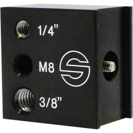 Sachtler Adapter with Tap Holes 1/4", M8 and 3/8" for Additional Accessories