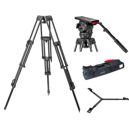 Sachtler Video 18 S2 Fluid Head w/ENG 2 D 3-Section Al Tripod & Ground Spreader