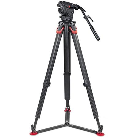 Sachtler Cine 7+7 Fluid Head w/flowtech 100 3-Section CF Tripod, Ground Spreader