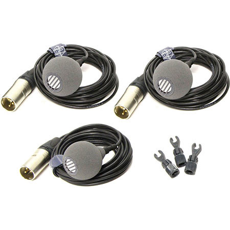 Schoeps Decca Tree Set 2S Complete Set for Recording, Includes 3 x CCM 2S Omni-Directional Compact Microphone, 3 x KA 40 Sphere Attachments, Wooden Box