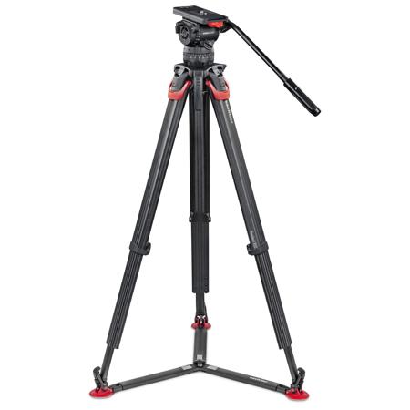 Sachtler DV 12 Fluid Head System with flowtech 100mm Carbon Fiber Tripod & GS