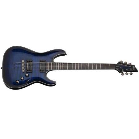 Schecter Blackjack SLS C-1 Passive 6-String Electric Guitar, See-Thru Blue Burst