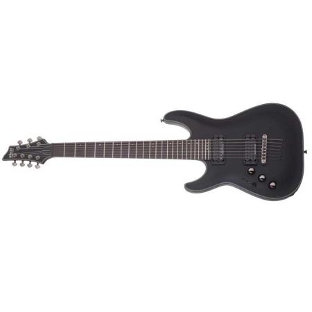 Schecter Blackjack SLS C-7 Passive LH 7-String Electric Guitar, Satin Black