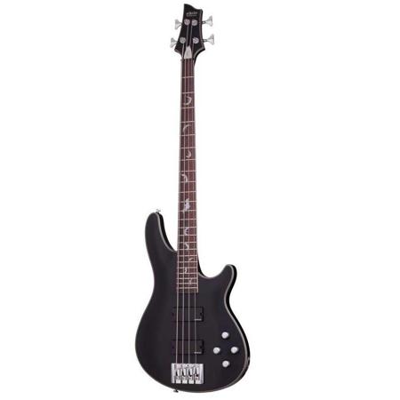 Schecter Damien Platinum 4-String Bass Electric Guitar, Satin Black