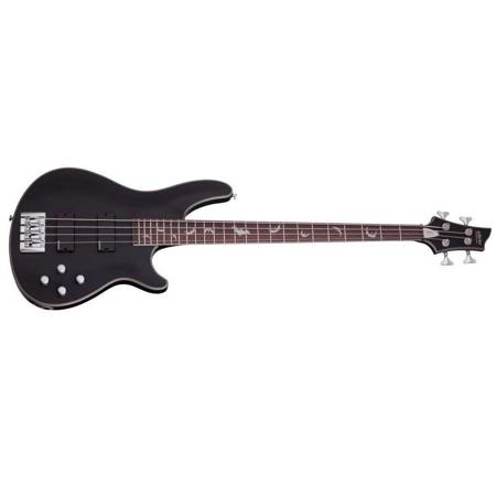 Schecter Damien Platinum 4-String Bass Electric Guitar, Satin Black