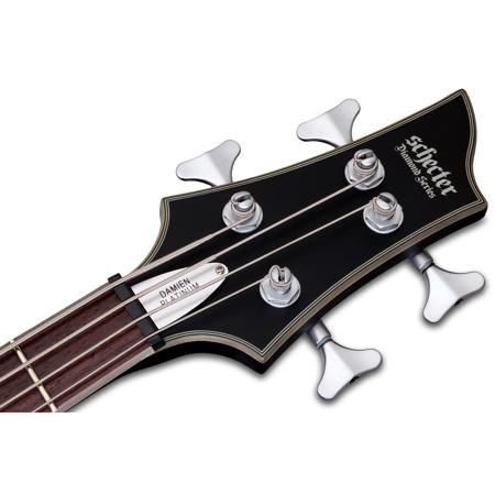 Schecter Damien Platinum 4-String Bass Electric Guitar, Satin Black