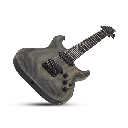 Schecter C-7 Apocalypse 7-String Solid-Body Electric Guitar, Ebony, Rusty Gray
