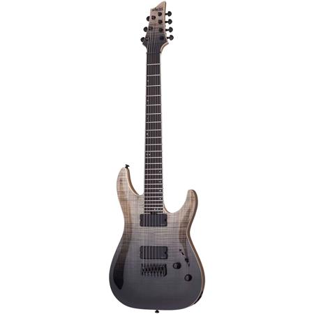 Schecter C-7 SLS Elite 7-String Electric Guitar, Ebony, Black Fade Burst