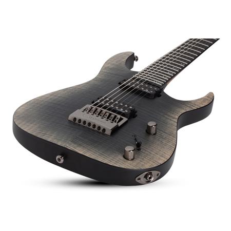 Schecter Banshee Mach-7 Evertune 7-String Electric Guitar, Ebony, Fallout Burst