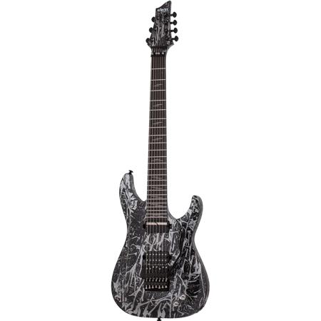 Schecter C-7 FR S 7-String Electric Guitar, Ebony Fretboard, Silver Mountain