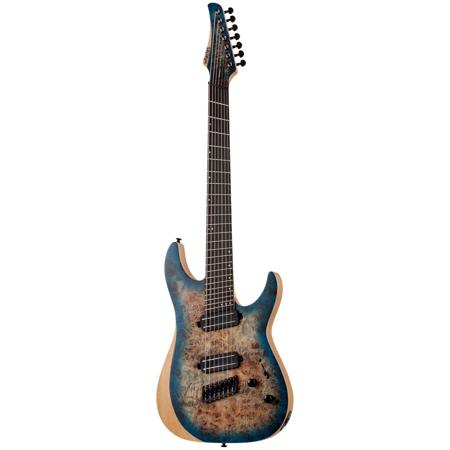 Schecter Reaper-7 Multiscale 7-String Electric Guitar, Ebony