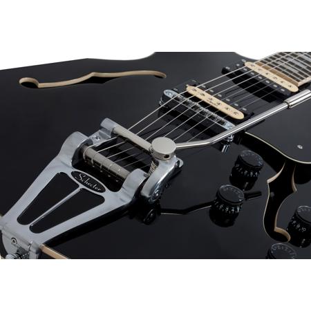 Schecter Corsair Electric Guitar, Ebony Fretboard, Gloss Black