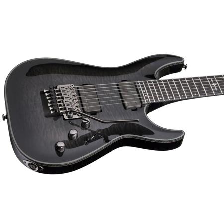 Schecter Hellraiser Hybrid C-7 Floyd Rose Electric Guitar, Trans Black Burst