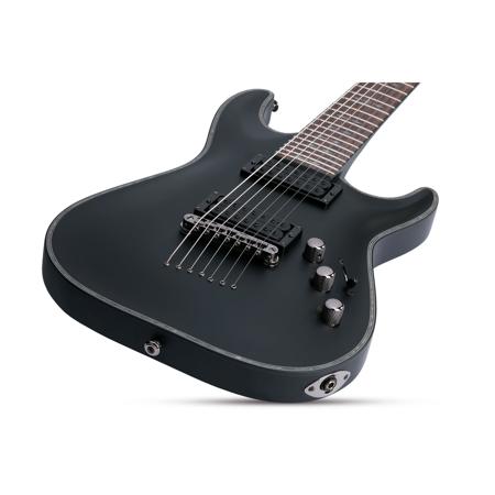 Schecter Hellraiser C-7 Passive 7-String Electric Guitar, Satin Black